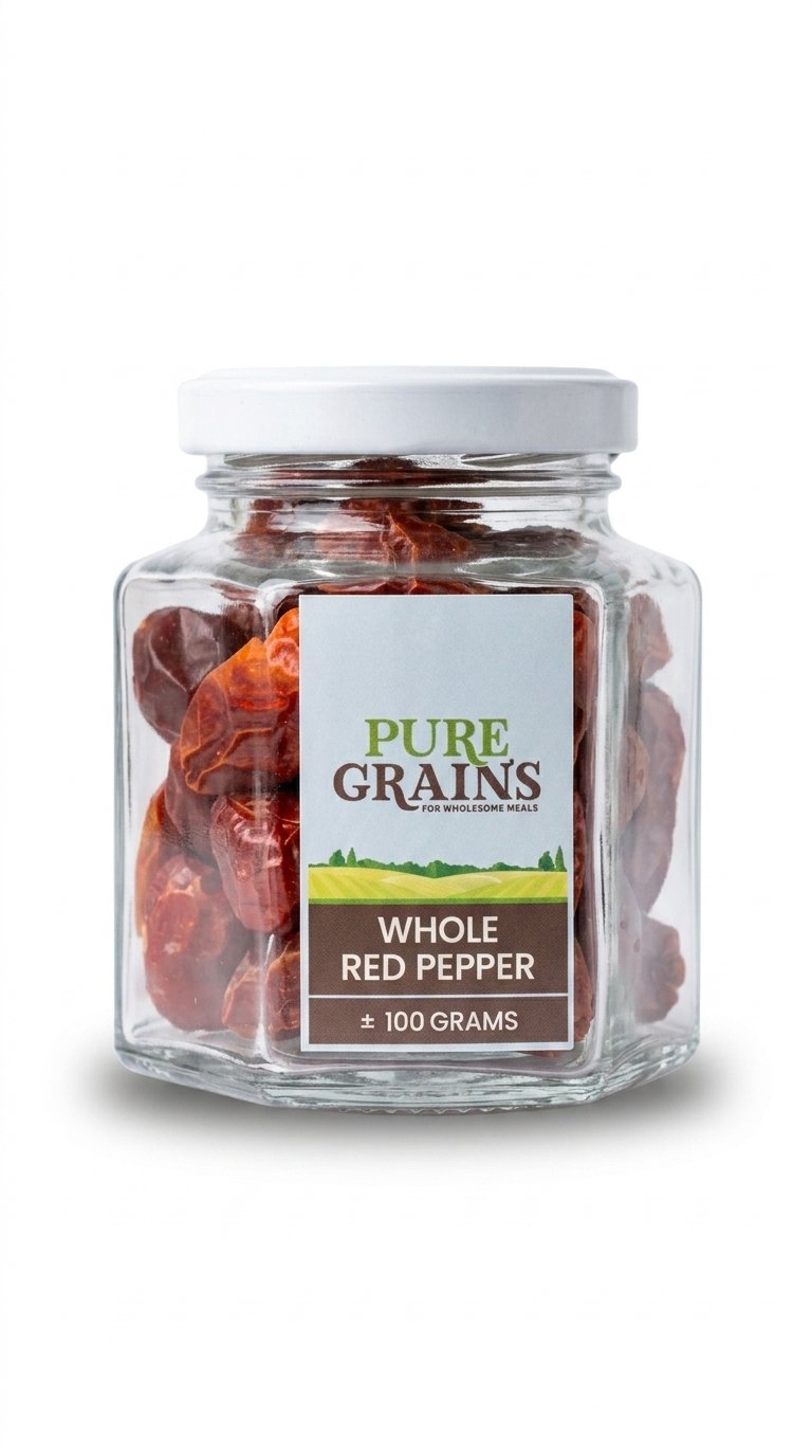 Pure Grains Premium Whole Red Chillies (Laal Mirch Sabat)